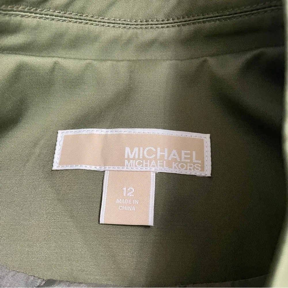 MICHAEL KORS Army women’s  Green Utility Jacket in a size 12